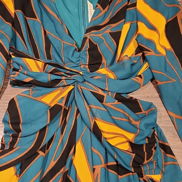 ❤️ RANNA GILL ANTHROPOLOGIE SIDE CUT-OUT ABSTRACT FLORAL MIDI DRESS, MEDIUM - Picture 10 of 13